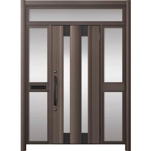 リシェント玄関ドア3 アルミ仕様 / 手動 両袖-中桟付きポスト付き_ランマ付き C14N型(アルミ...