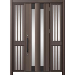 リシェント玄関ドア3 アルミ仕様 / 手動 両袖飾り-中桟付きポストなし_ランマなし C14N型(ア...
