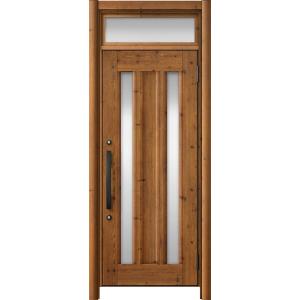 リシェント玄関ドア3 アルミ仕様 / 手動 片開き_ランマ付き C16N型(木目調) 特注 W：72...