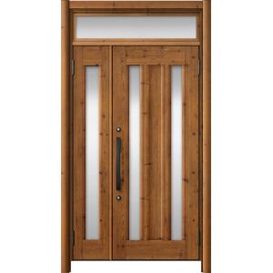 リシェント玄関ドア3 アルミ仕様 / 手動 親子_ランマ付き C16N型(木目調) 特注 W：1,0...