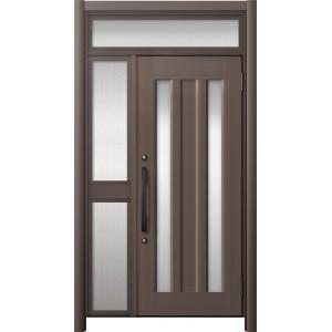 リシェント玄関ドア3 アルミ仕様 / 手動 片袖-中桟付きポストなし_ランマ付き C16N型(アルミ...