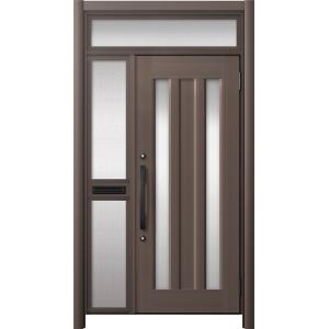 リシェント玄関ドア3 アルミ仕様 / 手動 片袖-中桟付きポスト付き_ランマ付き C16N型(アルミ...