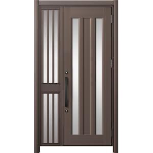 リシェント玄関ドア3 アルミ仕様 / 手動 片袖飾り-中桟付きポストなし_ランマなし C16N型(ア...