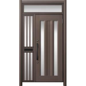 リシェント玄関ドア3 アルミ仕様 / 手動 片袖飾り-中桟付きポスト付き_ランマ付き C16N型(ア...