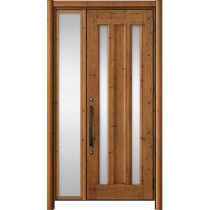 リシェント玄関ドア3 アルミ仕様 / 手動 片袖_ランマなし C16N型(木目調) 特注 W：879...