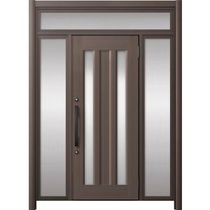 リシェント玄関ドア3 アルミ仕様 / 手動 両袖_ランマ付き C16N型(アルミ色) 特注 W：1,...