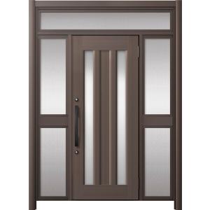 リシェント玄関ドア3 アルミ仕様 / 手動 両袖-中桟付きポストなし_ランマ付き C16N型(アルミ...