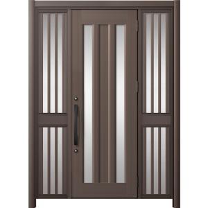 リシェント玄関ドア3 アルミ仕様 / 手動 両袖飾り-中桟付きポストなし_ランマなし C16N型(ア...