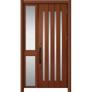 リシェント玄関ドア3 アルミ仕様 / 手動 片袖-中桟付きポストなし_ランマなし C17N型(木目調...