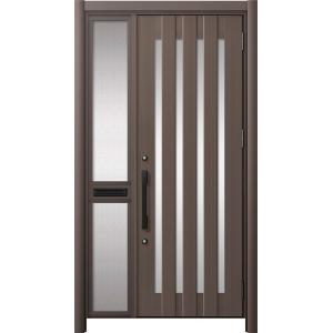 リシェント玄関ドア3 アルミ仕様 / 手動 片袖-中桟付きポスト付き_ランマなし C17N型(アルミ...