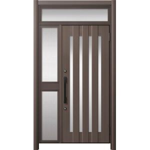 リシェント玄関ドア3 アルミ仕様 / 手動 片袖-中桟付きポストなし_ランマ付き C17N型(アルミ...