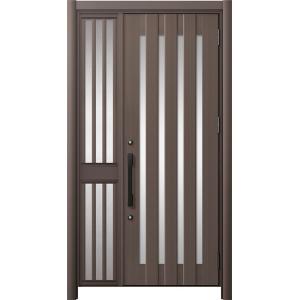 リシェント玄関ドア3 アルミ仕様 / 手動 片袖飾り-中桟付きポストなし_ランマなし C17N型(ア...