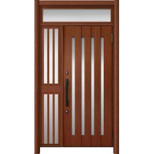 リシェント玄関ドア3 アルミ仕様 / 手動 片袖飾り-中桟付きポストなし_ランマ付き C17N型(木...