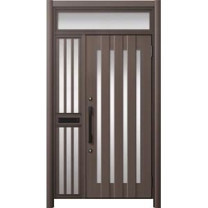 リシェント玄関ドア3 アルミ仕様 / 手動 片袖飾り-中桟付きポスト付き_ランマ付き C17N型(ア...