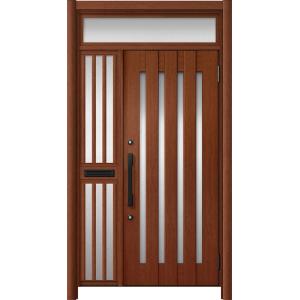 リシェント玄関ドア3 アルミ仕様 / 手動 片袖飾り-中桟付きポスト付き_ランマ付き C17N型(木...