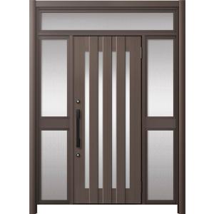 リシェント玄関ドア3 アルミ仕様 / 手動 両袖-中桟付きポストなし_ランマ付き C17N型(アルミ...
