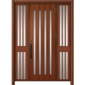 リシェント玄関ドア3 アルミ仕様 / 手動 両袖飾り-中桟付きポストなし_ランマなし C17N型(木...