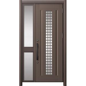 リシェント玄関ドア3 アルミ仕様 / 手動 片袖-中桟付きポストなし_ランマなし C20N型(アルミ...