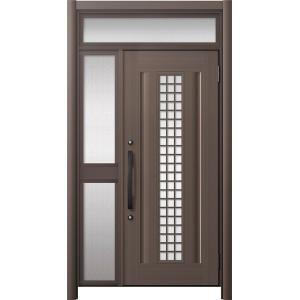 リシェント玄関ドア3 アルミ仕様 / 手動 片袖-中桟付きポストなし_ランマ付き C20N型(アルミ...