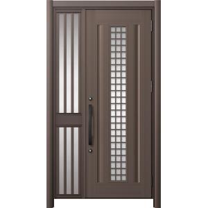 リシェント玄関ドア3 アルミ仕様 / 手動 片袖飾り-中桟付きポストなし_ランマなし C20N型(ア...