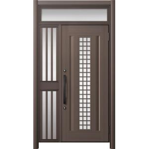 リシェント玄関ドア3 アルミ仕様 / 手動 片袖飾り-中桟付きポストなし_ランマ付き C20N型(ア...