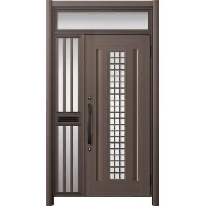 リシェント玄関ドア3 アルミ仕様 / 手動 片袖飾り-中桟付きポスト付き_ランマ付き C20N型(ア...