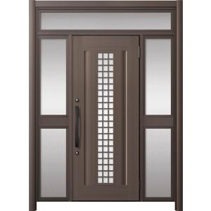 リシェント玄関ドア3 アルミ仕様 / 手動 両袖-中桟付きポストなし_ランマ付き C20N型(アルミ...