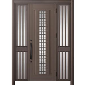 リシェント玄関ドア3 アルミ仕様 / 手動 両袖飾り-中桟付きポストなし_ランマなし C20N型(ア...