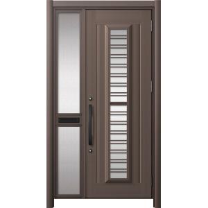 リシェント玄関ドア3 アルミ仕様 / 手動 片袖-中桟付きポスト付き_ランマなし C83N型(アルミ...