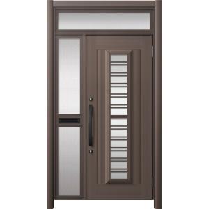 リシェント玄関ドア3 アルミ仕様 / 手動 片袖-中桟付きポスト付き_ランマ付き C83N型(アルミ...