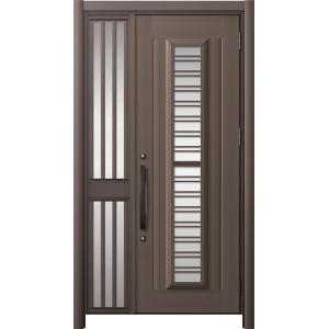 リシェント玄関ドア3 アルミ仕様 / 手動 片袖飾り-中桟付きポストなし_ランマなし C83N型(ア...