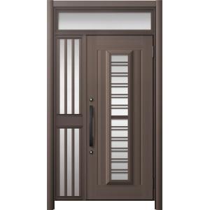 リシェント玄関ドア3 アルミ仕様 / 手動 片袖飾り-中桟付きポストなし_ランマ付き C83N型(ア...