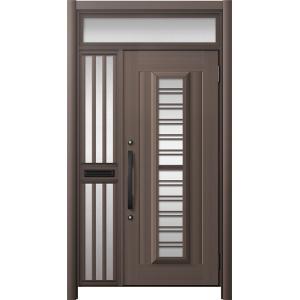 リシェント玄関ドア3 アルミ仕様 / 手動 片袖飾り-中桟付きポスト付き_ランマ付き C83N型(ア...