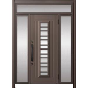 リシェント玄関ドア3 アルミ仕様 / 手動 両袖_ランマ付き C83N型(アルミ色) 特注 W：1,...