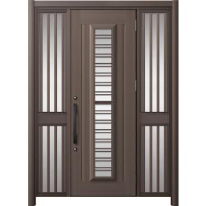 リシェント玄関ドア3 アルミ仕様 / 手動 両袖飾り-中桟付きポストなし_ランマなし C83N型(ア...