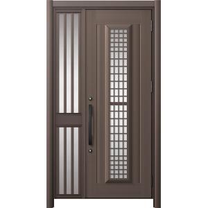 リシェント玄関ドア3 アルミ仕様 / 手動 片袖飾り-中桟付きポストなし_ランマなし C84N型(ア...
