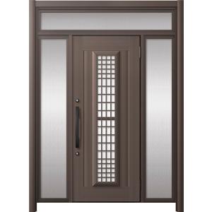 リシェント玄関ドア3 アルミ仕様 / 手動 両袖_ランマ付き C84N型(アルミ色) 特注 W：1,...