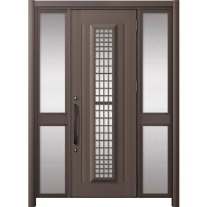 リシェント玄関ドア3 アルミ仕様 / 手動 両袖-中桟付きポストなし_ランマなし C84N型(アルミ...