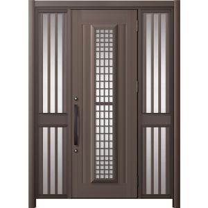 リシェント玄関ドア3 アルミ仕様 / 手動 両袖飾り-中桟付きポストなし_ランマなし C84N型(ア...
