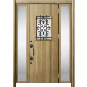 リシェント 玄関ドア3 断熱仕様 / 非防火 K4 D41型 木目調  両袖 特注サイズ  W：1,...