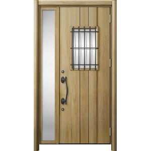 リシェント 玄関ドア3 断熱仕様 / 非防火 K4 D44型 木目調  片袖 特注サイズ  W：1,...