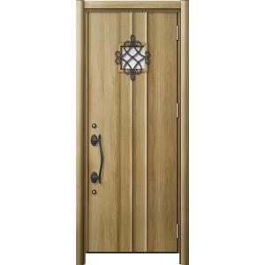 リシェント 玄関ドア3 断熱仕様 / 非防火 K4 D77型 木目調  片開き 特注サイズ  W：7...