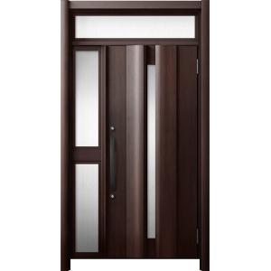 リシェント 玄関ドア3 断熱仕様 / 非防火 K2 G12型 木目調 片袖ランマ付中桟付ポスト無 特...