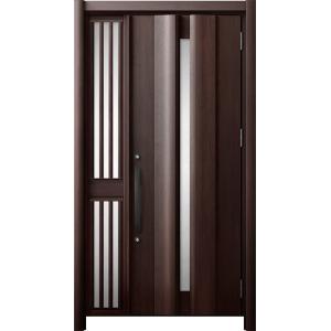 リシェント 玄関ドア3 断熱仕様 / 非防火 K2 G12型 木目調 片袖飾り 中桟付ポスト無し 特...