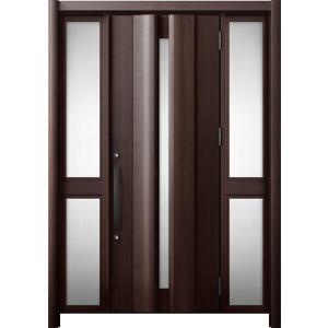 リシェント 玄関ドア3 断熱仕様 / 非防火 K2 G12型 木目調 両袖 中桟付ポスト無し 特注サ...