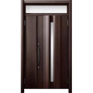 リシェント 玄関ドア3 断熱仕様 / 非防火 K4 G12型 木目調 親子ランマ付 特注サイズ W：...