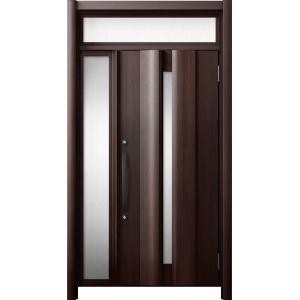 リシェント 玄関ドア3 断熱仕様 / 非防火 K4 G12型 木目調 片袖ランマ付 特注サイズ W：...