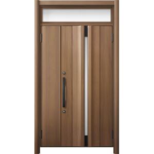 リシェント 玄関ドア3 断熱仕様 / 非防火 K2 G13型 木目調 親子ランマ付 特注サイズ W：...