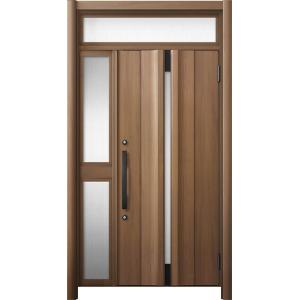 リシェント 玄関ドア3 断熱仕様 / 非防火 K2 G13型 木目調 片袖ランマ付中桟付ポスト無 特...