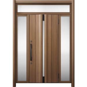 リシェント 玄関ドア3 断熱仕様 / 非防火 K2 G13型 木目調 両袖ランマ付 特注サイズ W：...